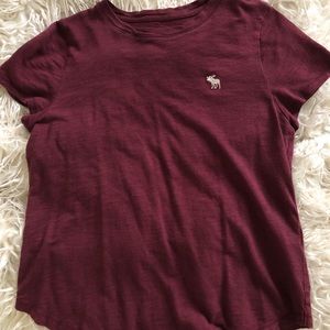 abercrombie kids maroon shirt